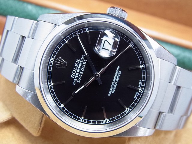 ロレックス デイトジャスト ブラックバー Ref.16200 Y番 正規品 - 腕時計専門店THE-TICKEN(ティッケン) オンラインショップ