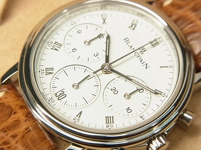 ブランパン ヴィルレ・クロノグラフ 34MM ホワイト文字盤 REF.1185