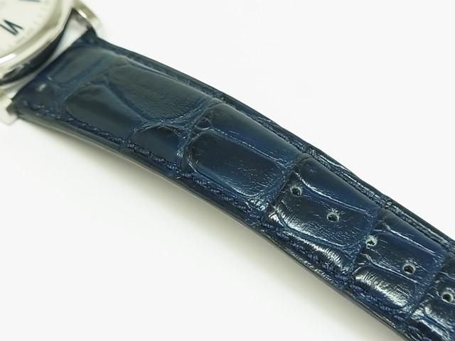 【極美品】IWC 純正 アリゲーターストラップ ブルー 20mm 極美品】IWC 純正 アリゲーターストラップ ブルー 20mm