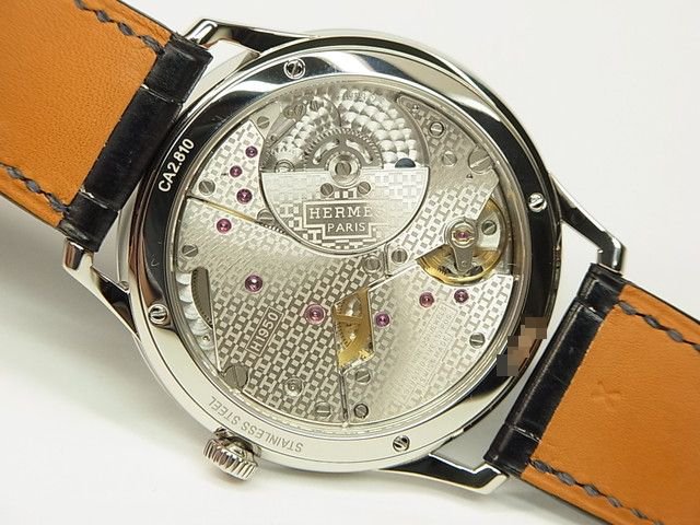 エルメス スリム ドゥ エルメス 39.5MM ブルー文字盤 正規品 - 腕時計