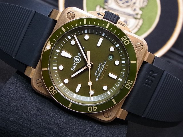 ベル＆ロス BR03-92 DIVER グリーン ブロンズ 999本限定 - 腕時計専門