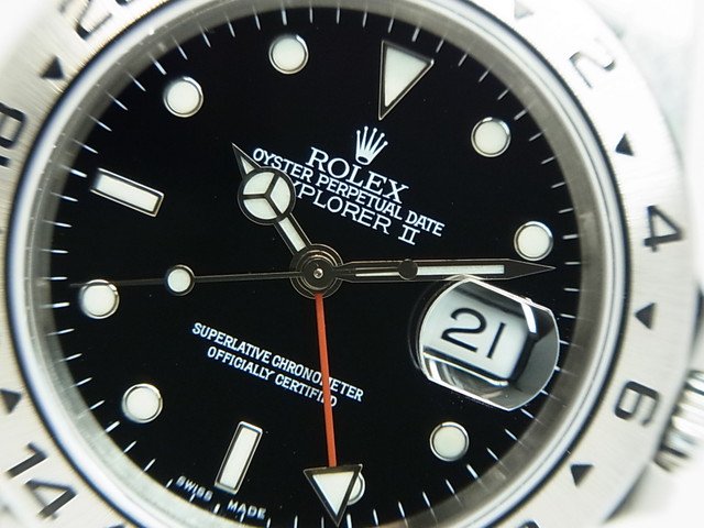 ロレックス エクスプローラーII 16570 ブラック文字盤 F番 - 腕時計 ...