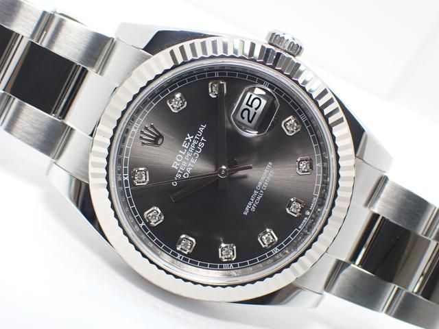 メンズROLEX デイトジャスト41 スレート文字盤 - 腕時計(アナログ)