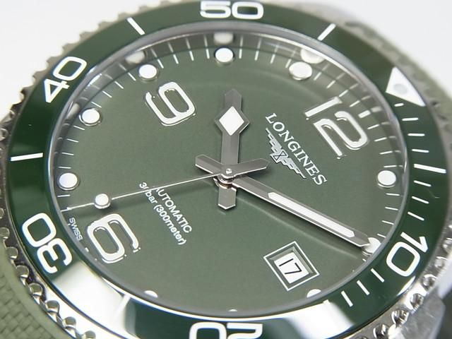ロンジン ハイドロコンクエスト グリーン 41MM Ref.L3.781.4.06.9 正規 