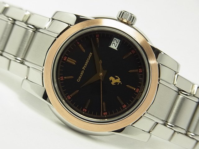 ジラール・ペルゴ フェラーリ デイト 黒文字盤 Ref.8025 - 腕時計専門 