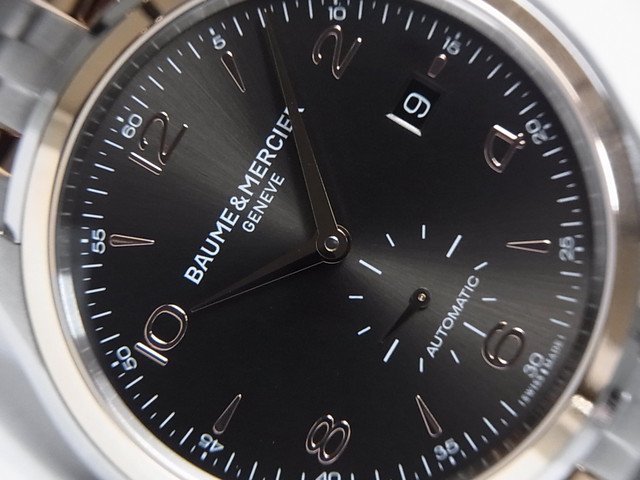 【116445】Baume & Mercier ボーム＆メルシェ  MOA10210 クリフトン グレーダイヤル PG/SS 自動巻き ギャランティーカード 純正ボックス 腕時計 時計 WATCH メンズ 男性 男 紳士