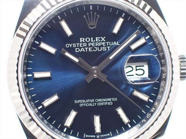 正規品　ROLEX デイトジャスト ロレックス デイトジャスト36 ブルー バーインデックス