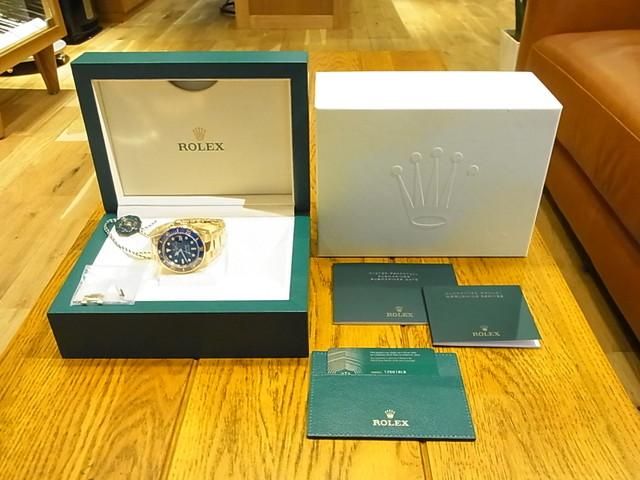 ロレックス サブマリーナー・デイト 18Kイエローゴールド ブルー