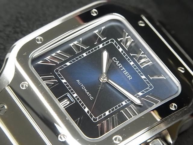 カルティエ サントス ドゥ カルティエ LM ブルーダイヤル 未使用