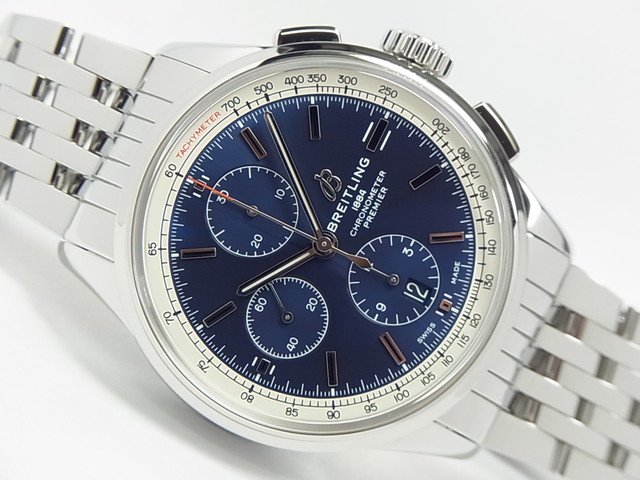 ブライトリング プレミエ クロノグラフ42 ブルー文字盤 Ref.A13315351C1A1 - 腕時計専門店THE-TICKEN(ティッケン)  オンラインショップ