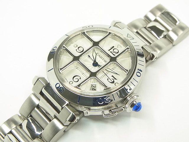 カルティエ パシャ グリッド 38MM シルバー文字盤 W31040H3 - 腕時計専門店THE-TICKEN(ティッケン) オンラインショップ