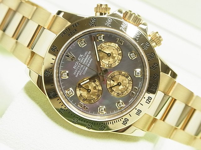 ロレックス デイトナ 18KYG ブラックシェルダイヤル 116528NG - 腕時計 