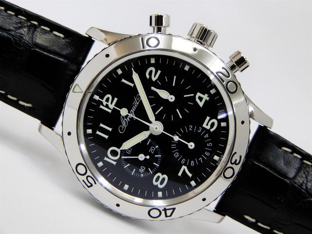 ブレゲ アエロナバル ステンレス 革ベルト Ref.3800ST - 腕時計専門店 