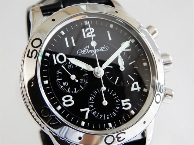 ブレゲ アエロナバル ステンレス 革ベルト Ref.3800ST - 腕時計