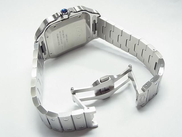 カルティエ サントス ドゥ カルティエ LM ブルーダイヤル Ref
