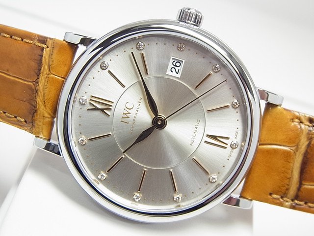 IWC ポートフィノ・ミッドサイズ 37MM 12Pダイヤ IW458101 - 腕時計 