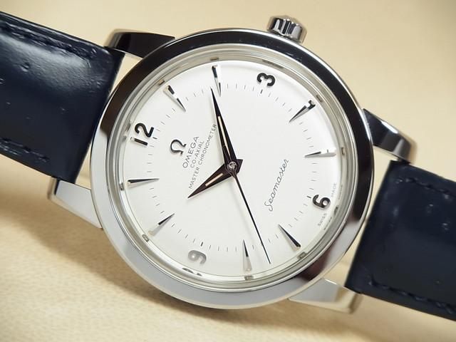 オメガ シーマスター 1948 コーアクシャル マスター クロノメーター 38mm 世界限定1948本 Seamaster 1948 Co-Axial Master Chronometer Master 511.13.38.20.02.001 箱 保証書 バンド×2 SS/革 メンズ時計 ホワイト 美品 【新品】