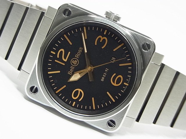 ベル＆ロス BR03-92 ゴールデンヘリテージ ブレスレット仕様 - 腕時計 