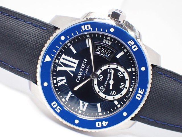 美品CARTIER カルティエ 腕時計カリブルダイバー WSCA0010 ブルー