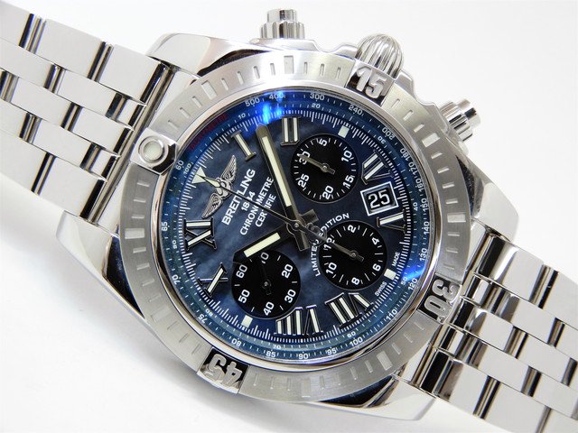 クロノマット 44 JSP ブラックマザーオブパール リミテッド Ref.AB01152A/BH20 品 メンズ 腕時計