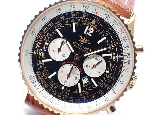 ブライトリング ナビタイマー 50周年記念 18KPG 世界50本限定 - 腕時計 