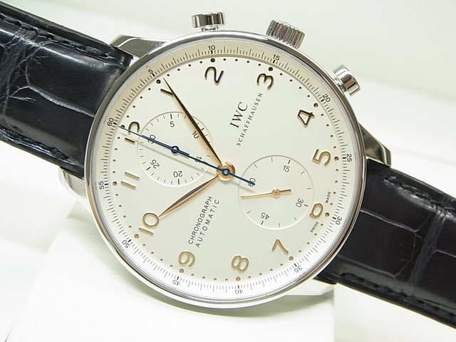 IWC ポルトギーゼ・クロノグラフ シルバー×ゴールドハンド IW371445