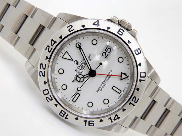 ロレックス エクスプローラーⅡ ホワイト 16570 F番 - 腕時計専門店THE ...