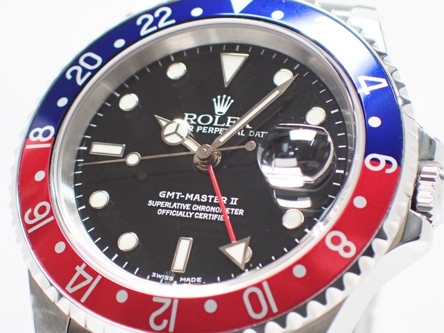 ロレックス GMTマスターII 赤青ベゼル 16710 K番 - 腕時計専門店THE ...