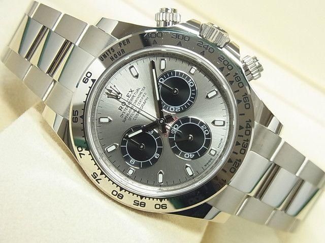 ロレックス デイトナ 18KWG スチール＆ブラックダイヤル 116509