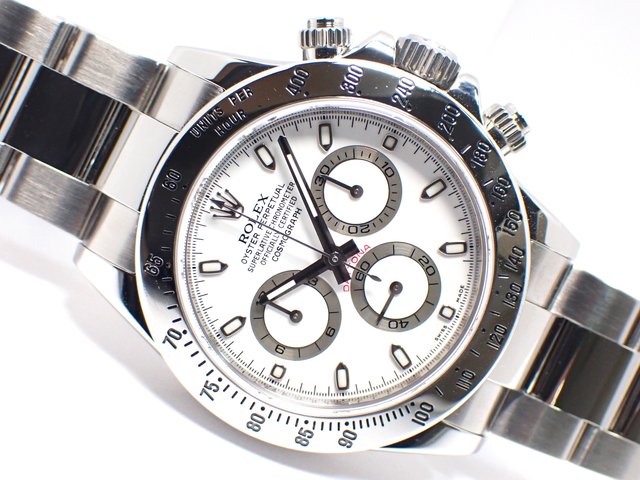 ロレックス デイトナ ステンレス ホワイト Ref.116520 V番 - 腕時計 ...