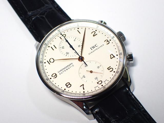 IWC ポルトギーゼ・クロノグラフ シルバー×金針 IW371445 正規品 