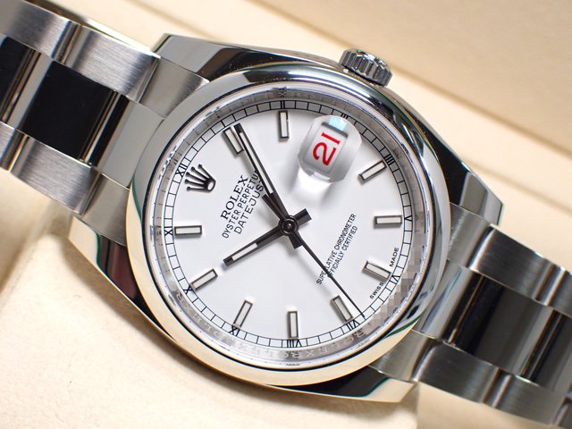 ロレックス デイトジャスト36 ホワイトバー 116200 - 腕時計専門店THE ...