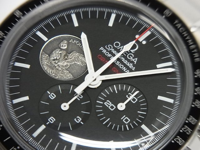 オメガ OMEGA スピードマスターアポロ11号月着陸40周年記念モデル 311.30.42.30.01.002 ブラック ステンレススチール SS 手巻き メンズ 腕時計
