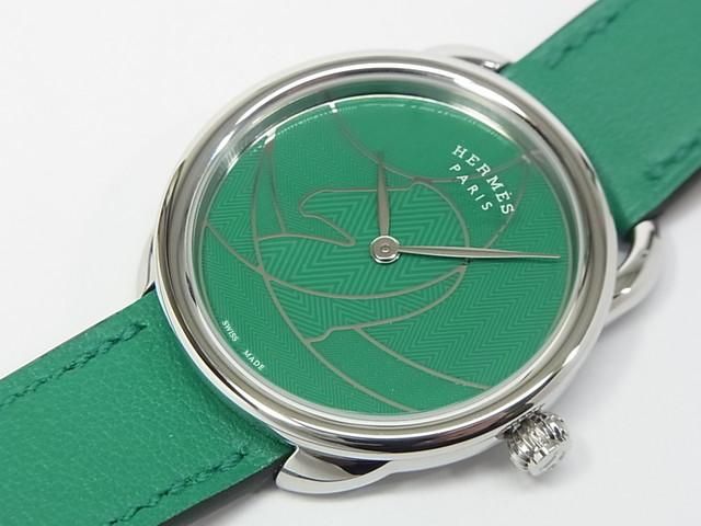 エルメス アルソー グリーン 36MM Ref.W045754WW00 クオーツ - 腕時計