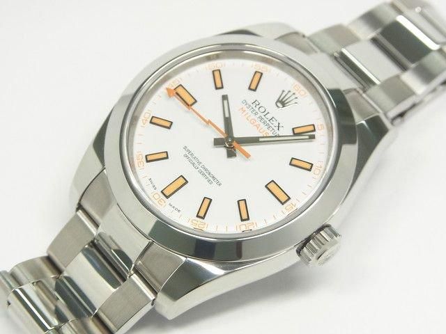 ロレックス ミルガウス ホワイト 116400 生産終了ダイヤル