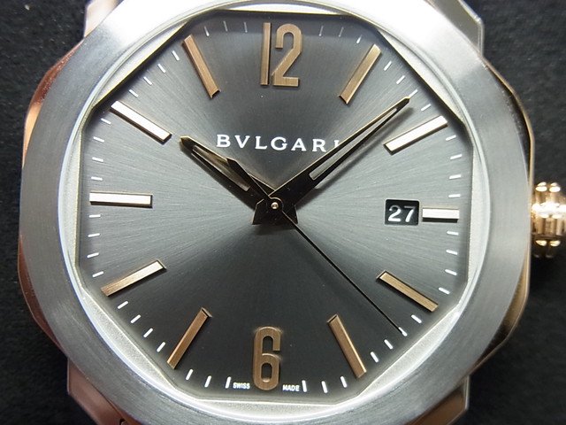 ブルガリ　オクト ローマ ウォッチ　41MM　グレー　SS×18KPG　正規品 - 腕時計専門店THE-TICKEN(ティッケン) オンラインショップ