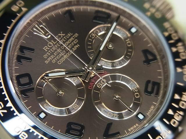 ロレックス デイトナ エバーRG チョコアラビア 革ベルト仕様 116515LN