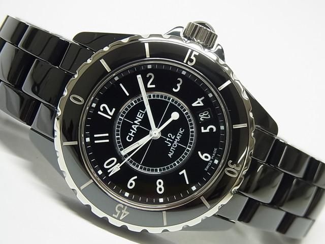 美品 シャネル J12 シャネル　H0685 　ブラック　セラミック 38ｍｍ