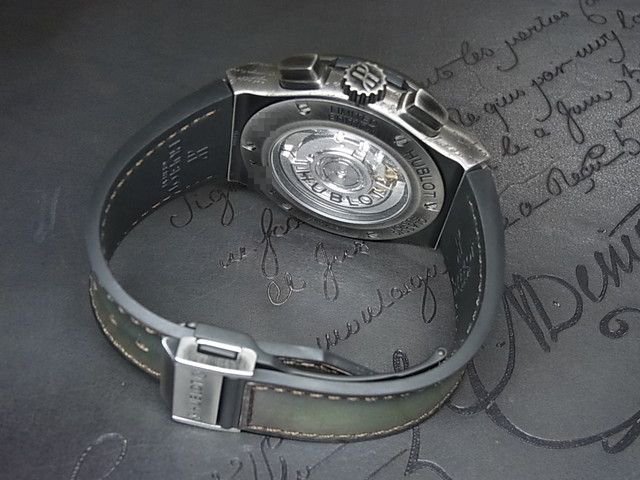 ウブロ HUBLOT クラシックフュージョン クロノグラフ ベルルッティ コールドブラウン 世界200本限定 521.NX.051B.VR.BER1 ベルト チタン TI（チタニウム）/ラバー/ヴェネチアレザー 自動巻き メンズ 腕時計