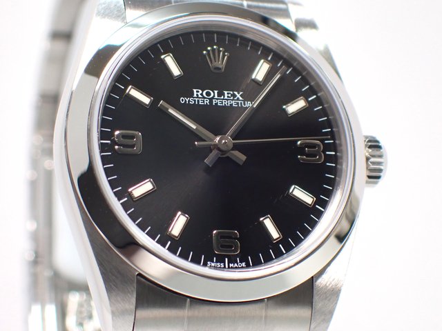 ロレックス ボーイズ パーペチュアル 黒3・6・9 Ref.77080 D番 - 腕時計専門店THE-TICKEN(ティッケン) オンラインショップ