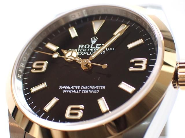 ロレックス エクスプローラーI コンビ SS×YG 124273 '22年 ロレックス エクスプローラーI コンビ SS×YG 124273 '22年