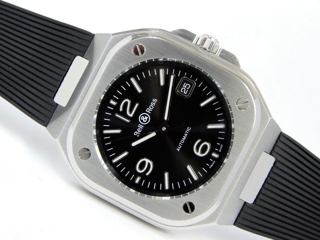 ベル＆ロス BR05 ブラックスティール 40MM ラバー仕様 - 腕時計専門店 ...