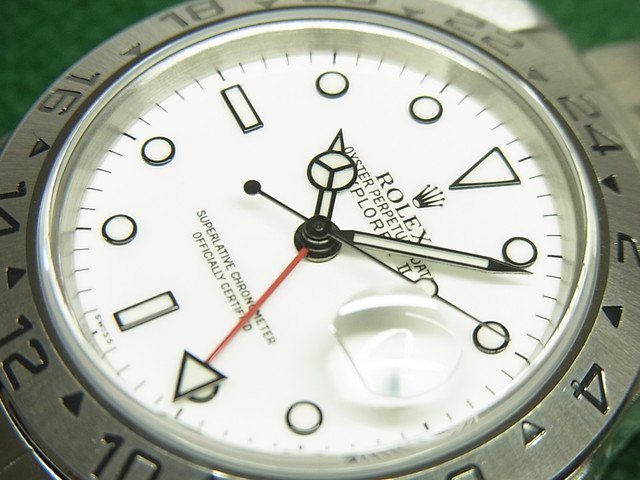 ロレックス エクスプローラーII ホワイト文字盤 16570 U番 - 腕時計 