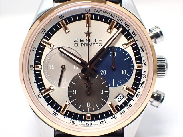 まみーリクエスト3点　11/17まで ゼニス クロノマスター エル・プリメロ 38MM SS×RG 正規品