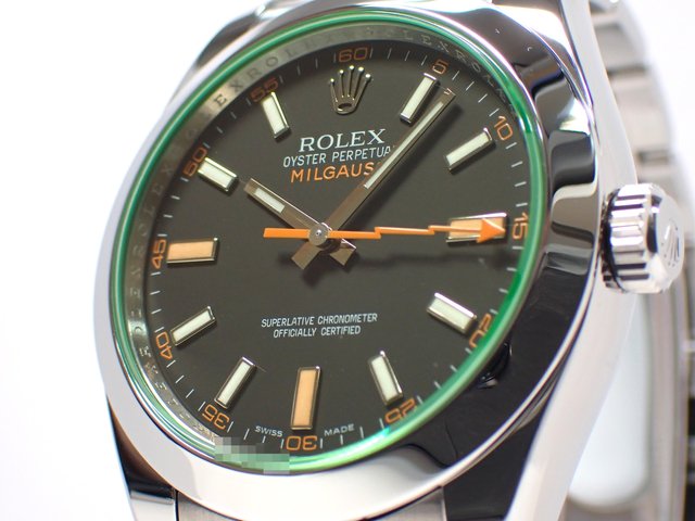 ロレックス ミルガウス・グリーンガラス 116400GV V番 - 腕時計専門店THE-TICKEN(ティッケン) オンラインショップ