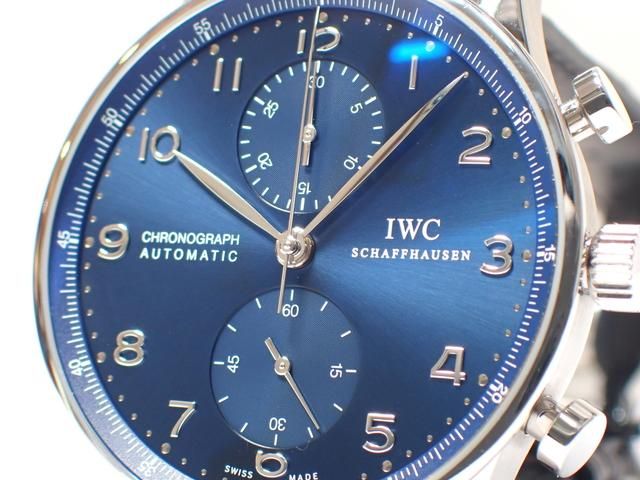 【8月末まで掲載】IWC ポルトギーゼ 自動巻き ブルー文字盤 レザーブレス IWC - ポルトギーゼ クロノグラフ | International Watch