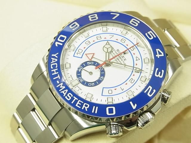 ☆颯ページです☆ ロレックス ヨットマスターⅡ 116680 SS AT 白文字盤 あまりごま