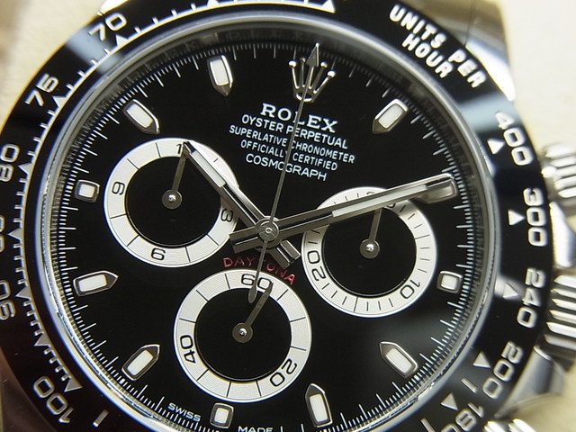 ロレックス　デイトナ　ブラック文字盤　116500LN　シール付き未使用品　　 - 腕時計専門店THE-TICKEN(ティッケン) オンラインショップ