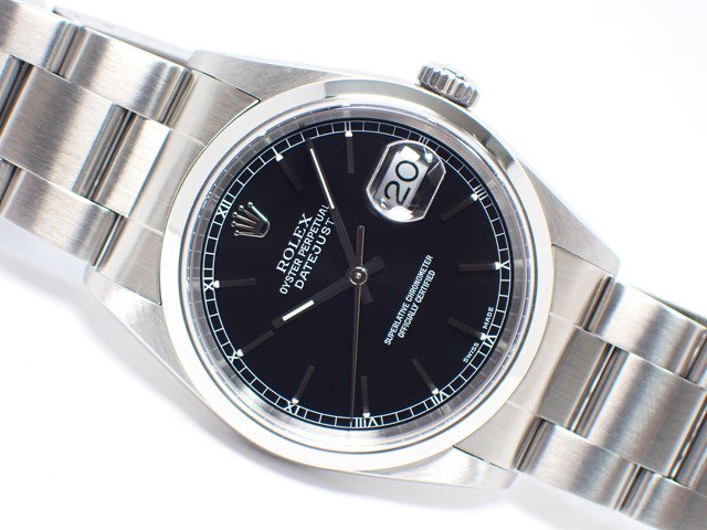 ロレックス デイトジャスト ブラックバー 16200 K番 - 腕時計専門店THE 