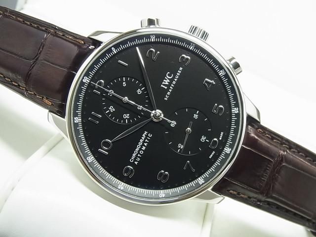 IWC ポルトギーゼ・クロノグラフ ブラック文字盤 IW371447 正規品